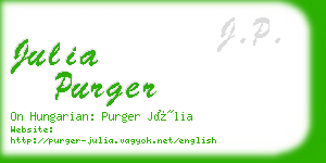 julia purger business card